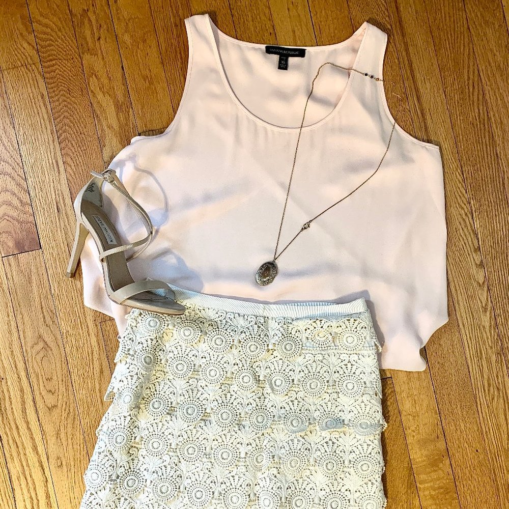 sady + lu • tiered ivory crochet skirt - Picture 5 of 6